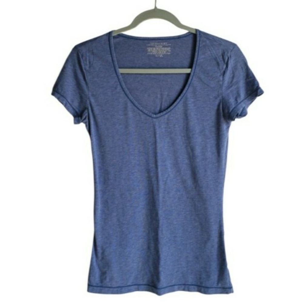 Victoria's Secret Blue V-neck Short Sleeve T-shirt One Size